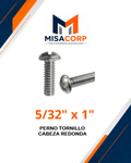 PERNO TORNILLO CABEZA REDONDA INOX 5/32" x 1" (100 UND)