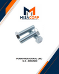 PERNO HEXAGONAL UNC G.2 - ZINCADO 3/8" x 5" (100 UND)