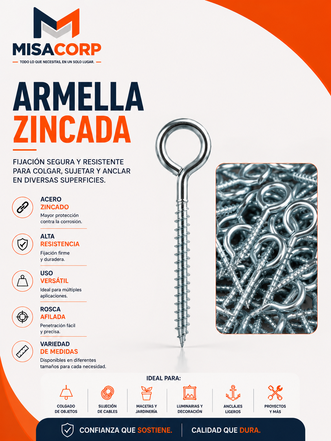 ARMELLA CERRADA ZINCADA 2" (100UNID)