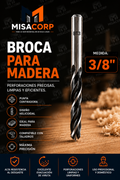 BROCA MADERA 3/8" UNID