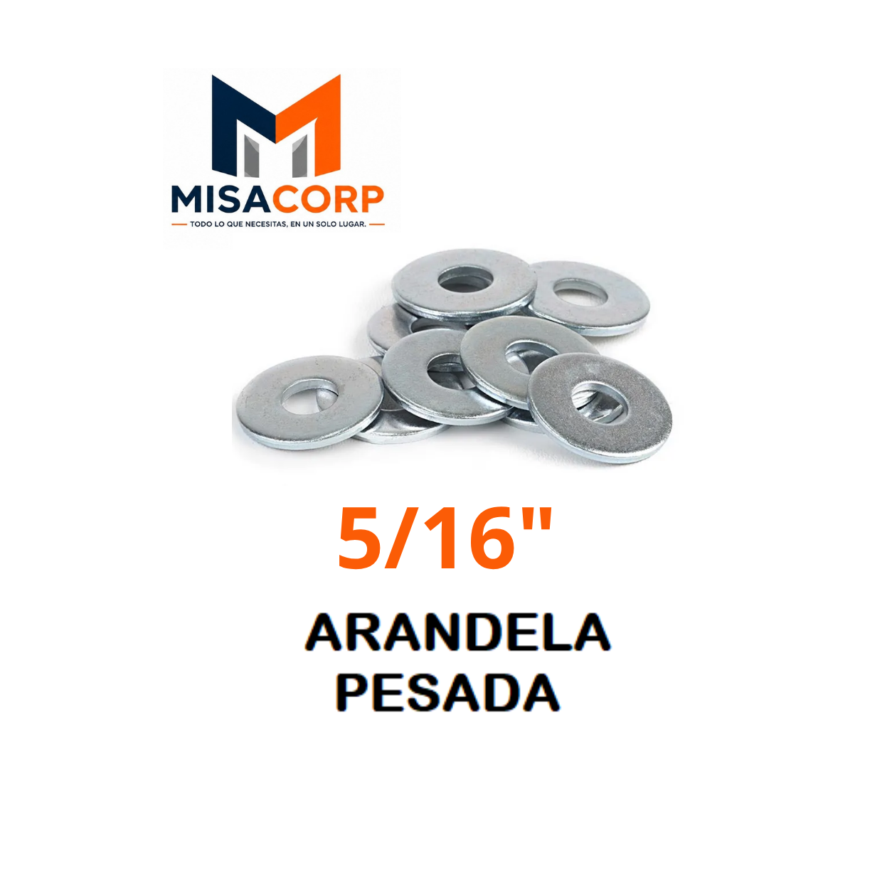 ARANDELA ZINCADA PESADA 5/16" (100UNID)