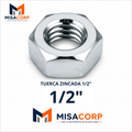 TUERCA HEXAGONAL ZINCADA 1/2" (100UNID)