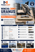 WINCHA 30MT URANUS PARA MEDICIÓN DE NIVEL DE PROFUNDIDAD DE PRODUCTOS QUÍMICOS MODELO CM30SSIMPED