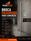 BROCA CONCRETO - PASAMURO 1/2" x 400 UNID