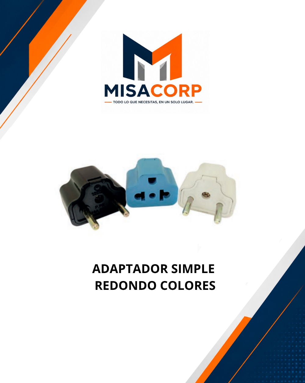 ADAPTADOR SIMPLE REDONDO COLORES