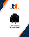 ADAPTADOR SIMPLE REDONDO NEGRO