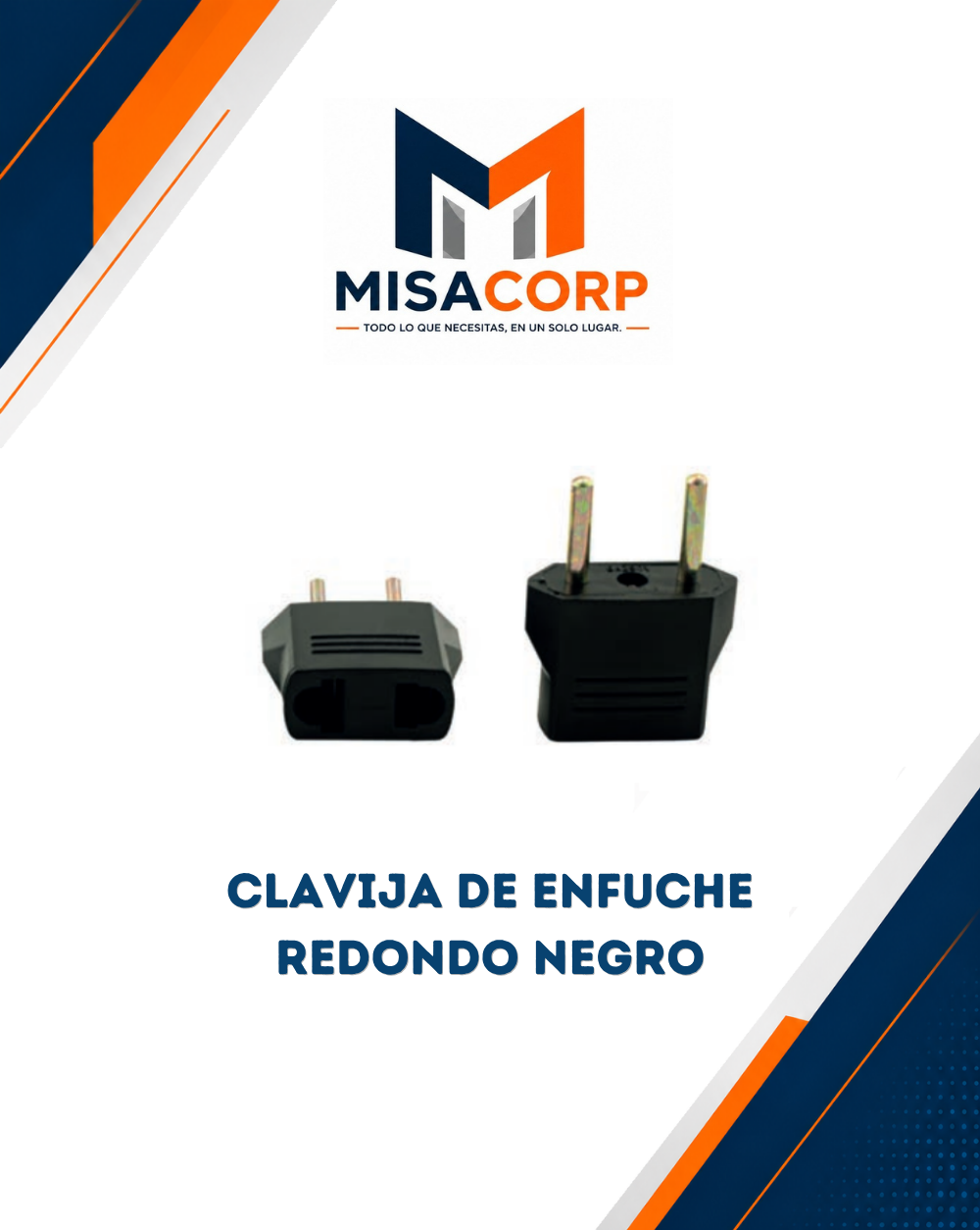 CLAVIJA DE ENCHUFE REDONDO