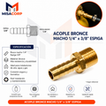 ACOPLE BRONCE MACHO 1/4" x 3/8" ESPIGA