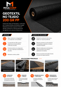 GEOTEXTIL NO TEJIDO 4 X 100MT - 200GR PP