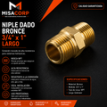 NIPLE DADO PESADO BRONCE DE 3/4" x  1" LARGO