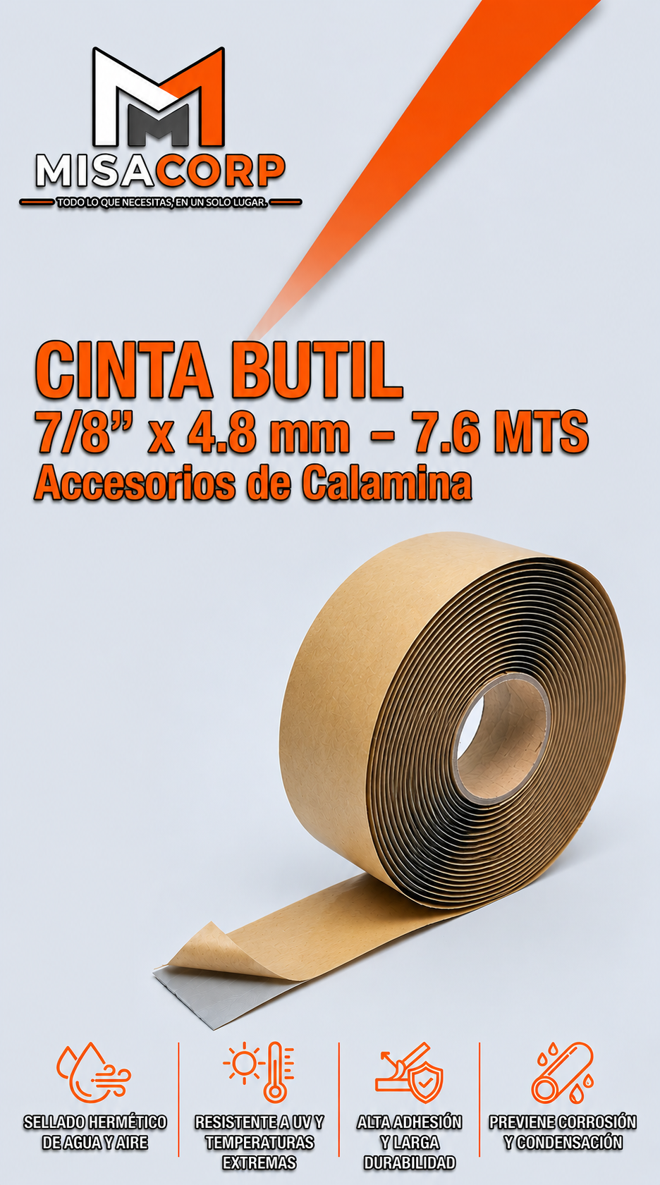 CINTA BUTIL 7/8" x 4.8 mm – 7.6 MTS