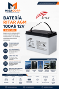 BATERIA RITAR AGM 100Ah 12v