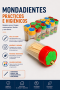 FRASCO MONDADIENTES MADERA