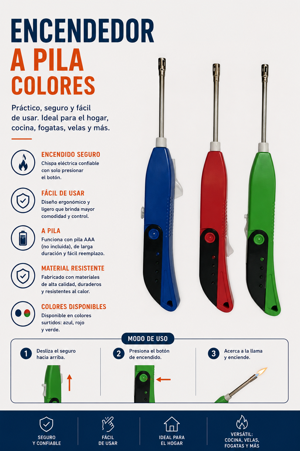 ENCENDEDOR PILA COLORES