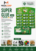 PLANCHA SUPER GLUE VERDE 12UNID