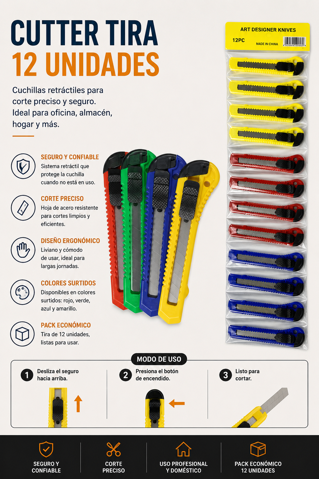 CUTTER COEMRCIAL TIRA DE 12UNID