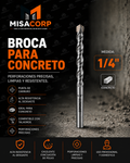 BROCA CONCRETO 1/4" UNID