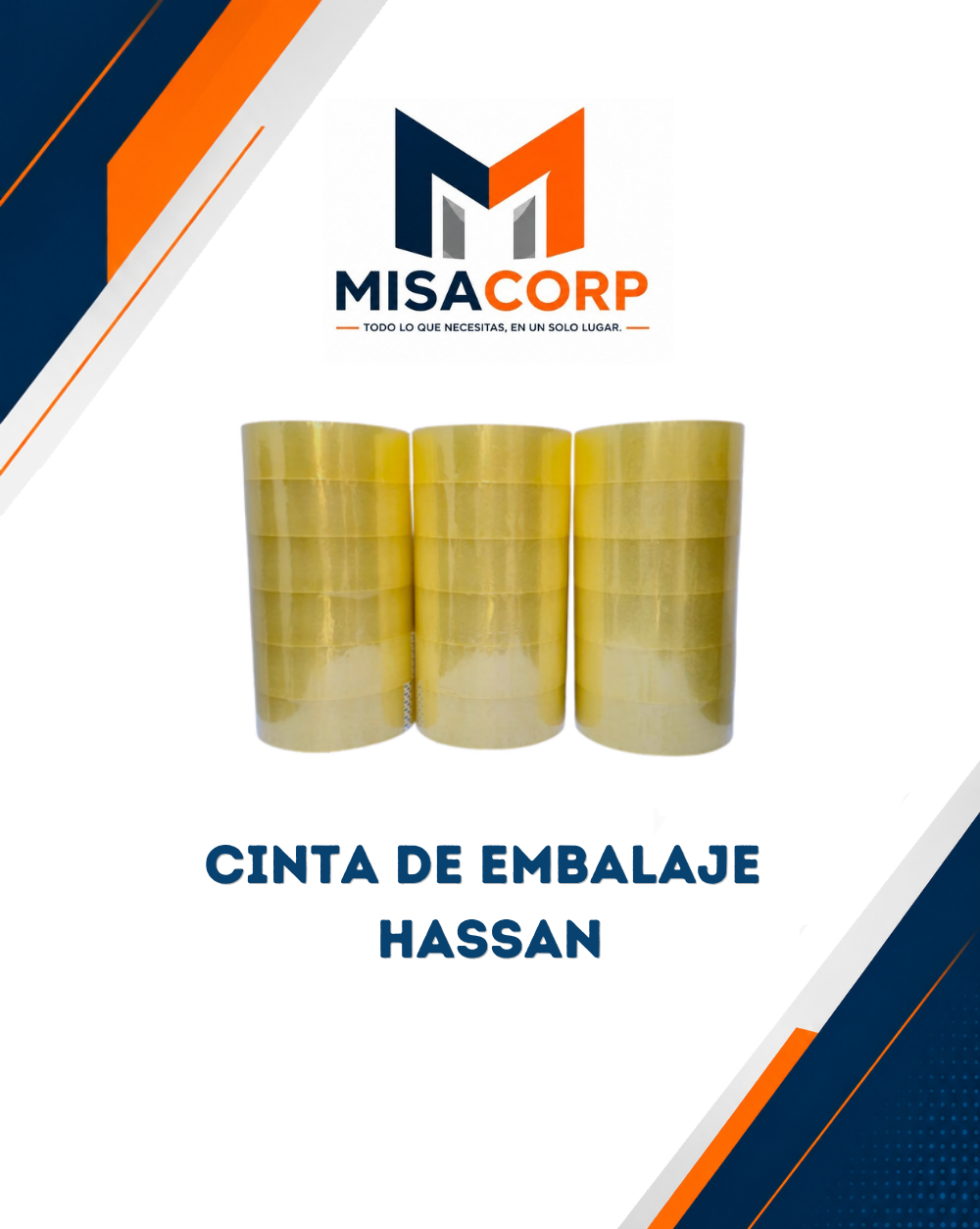 Cinta de embalaje 100 yds -hassan. (72 UNID)