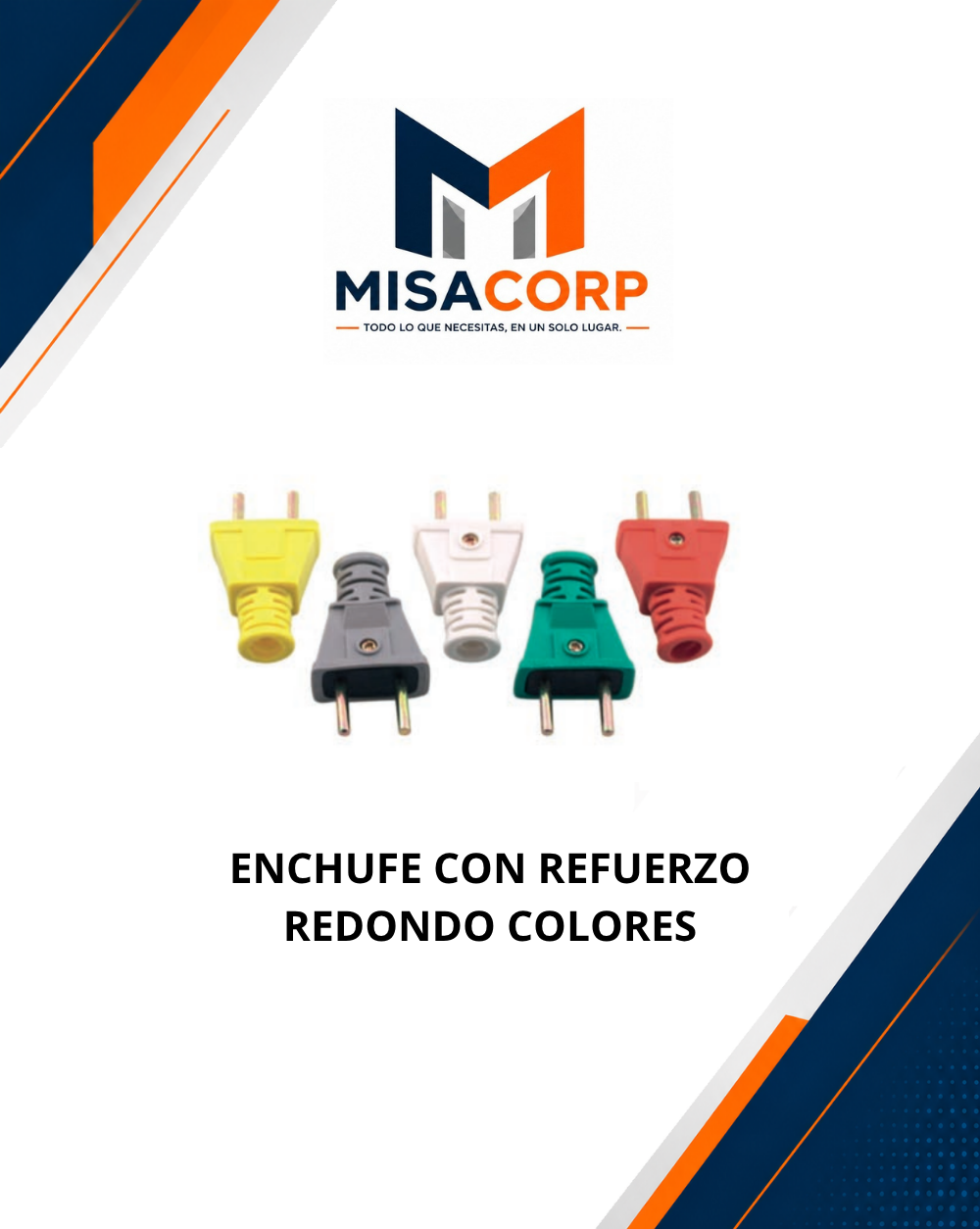ENCHUFE CON REFUERZO REDONDO