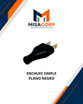 ENCHUFE SIMPLE PLANO NEGRO