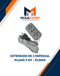 EXTENSION DE 3 ESPECIAL PLANO 5 MT PLOMO