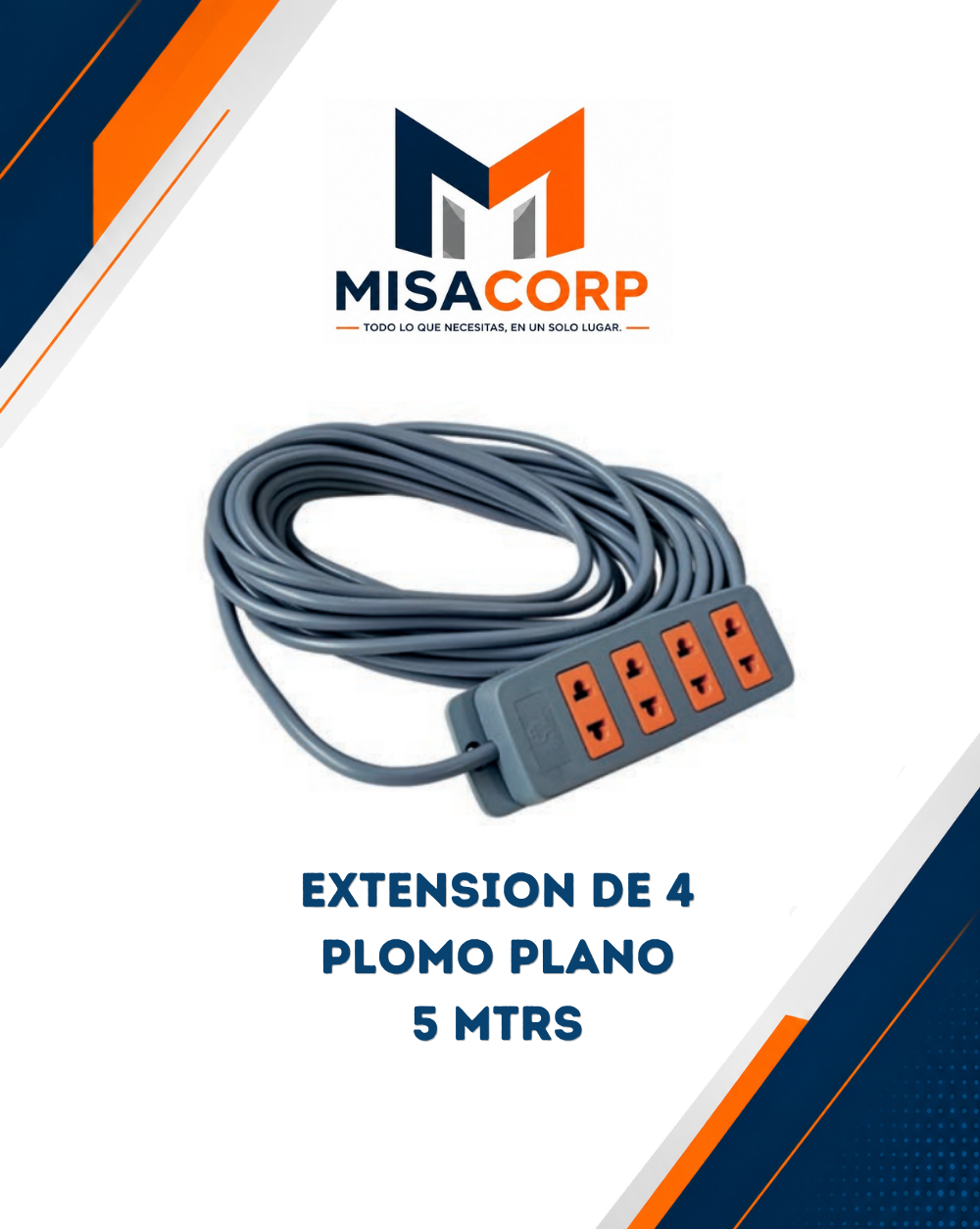EXTENSION DE 4 PLOMO PLANO 5 MTRS