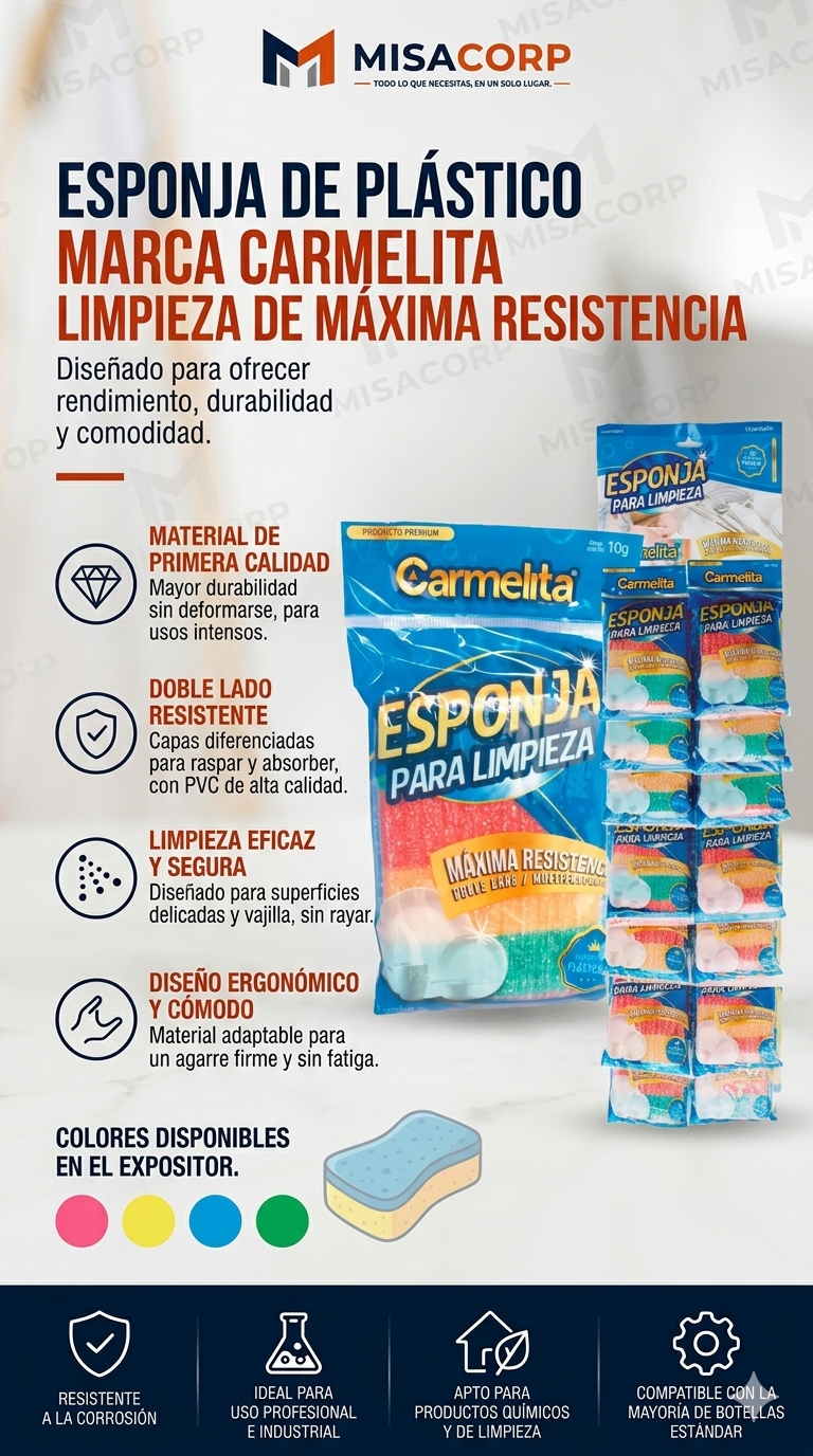 ESPONJA PLÁSTICO CARMELITA
