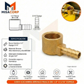 CODO CACHIMBA BRONCE ROSCA DE 1/2" X 5/16" ESPIGA