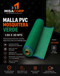MALLA PVC MOSQUITERA VERDE 1.50 X 3O MTS