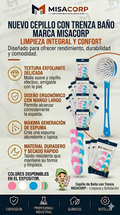 CEPILLO CON TRENZA PARA BAÑAR