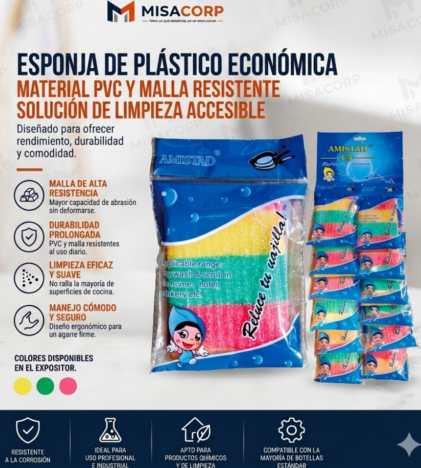 ESPONJA PLÁSTICO ECONÓMICA