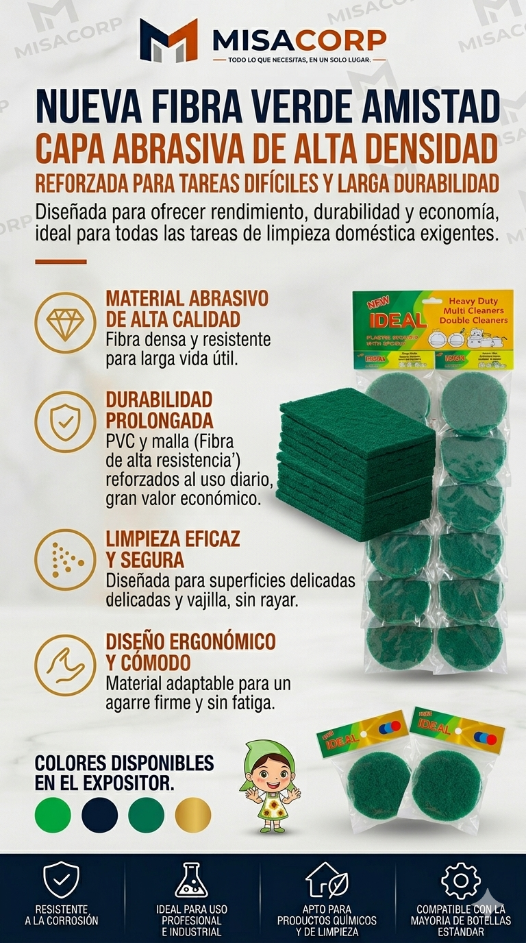 ESPONJA VERDE LAVA PLATOS