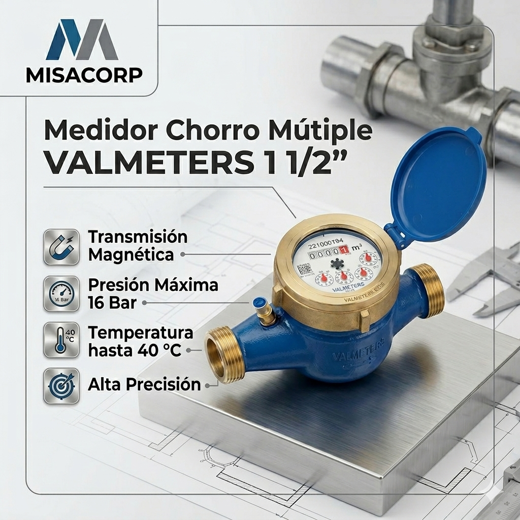 MEDIDOR AGUA VALMETERS 1 1/2"