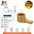 CODO CACHIMBA BRONCE ROSCA DE 1/2" X 3/8" ESPIGA