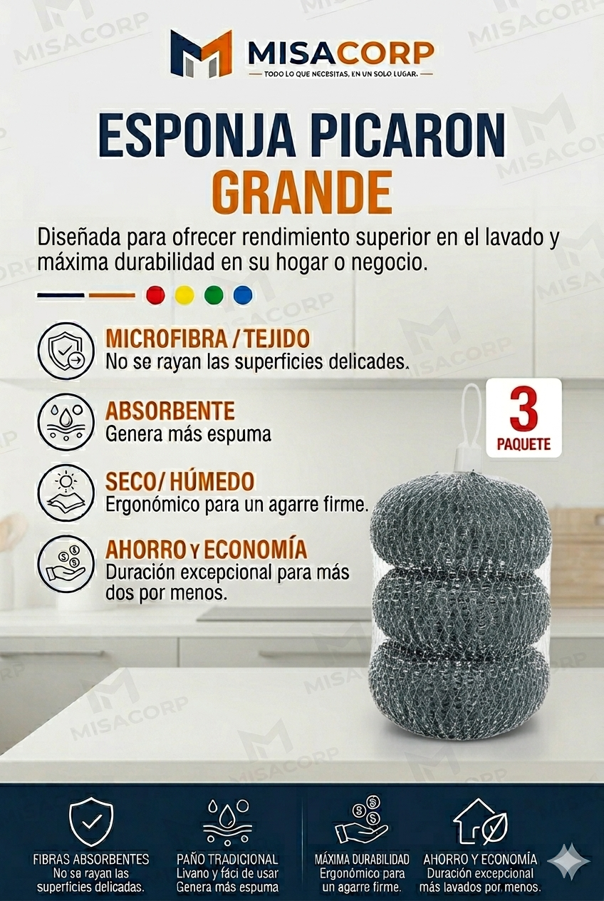 ESPONJA METAL PICARON GRANDE