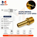 ACOPLE BRONCE MACHO 1/4" x 5/16" ESPIGA