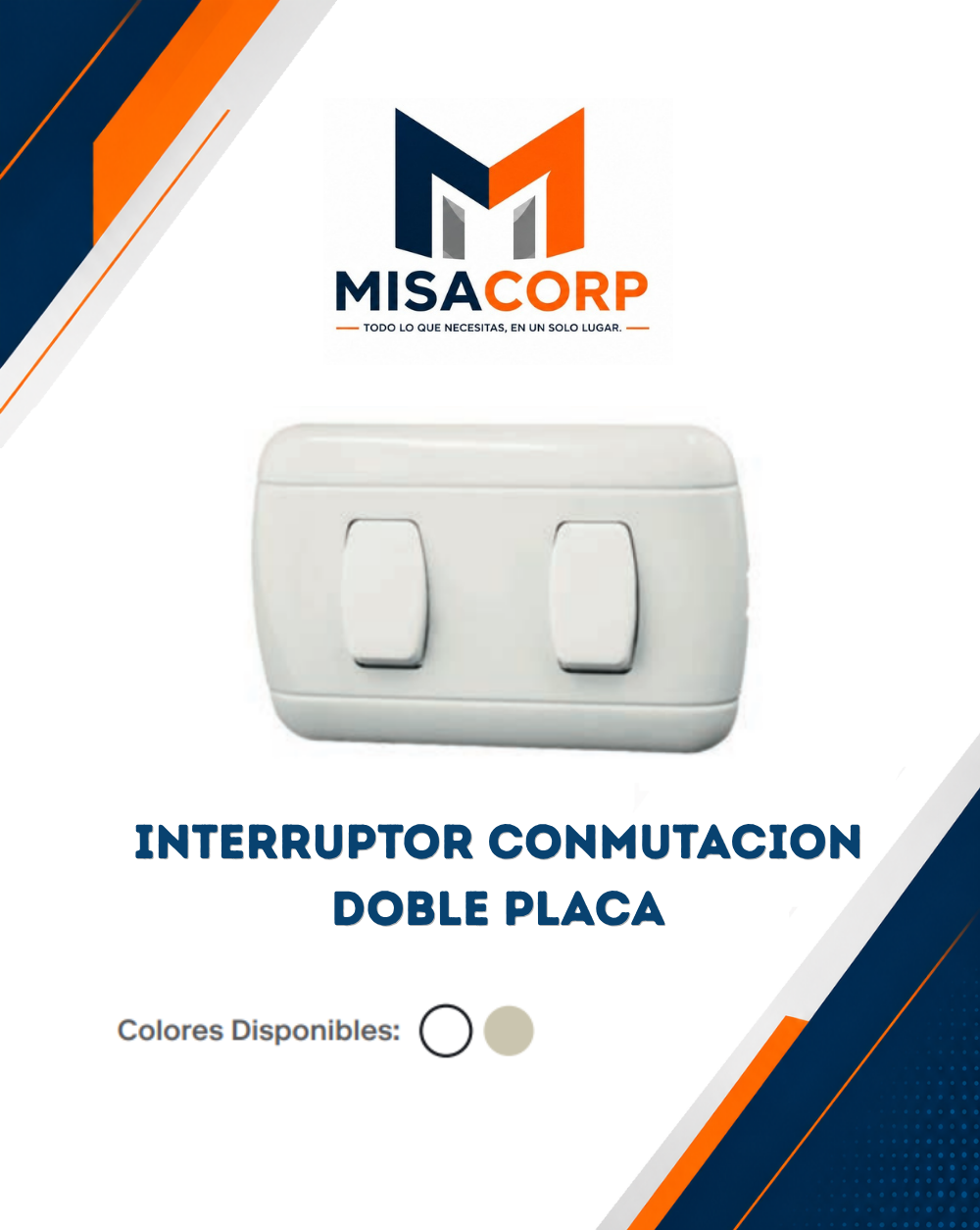 INTERRUPTOR CONMUTACION DOBLE PLACA