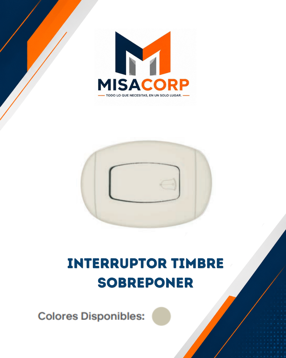 INTERRUPTOR TIMBRE SOBREPONER