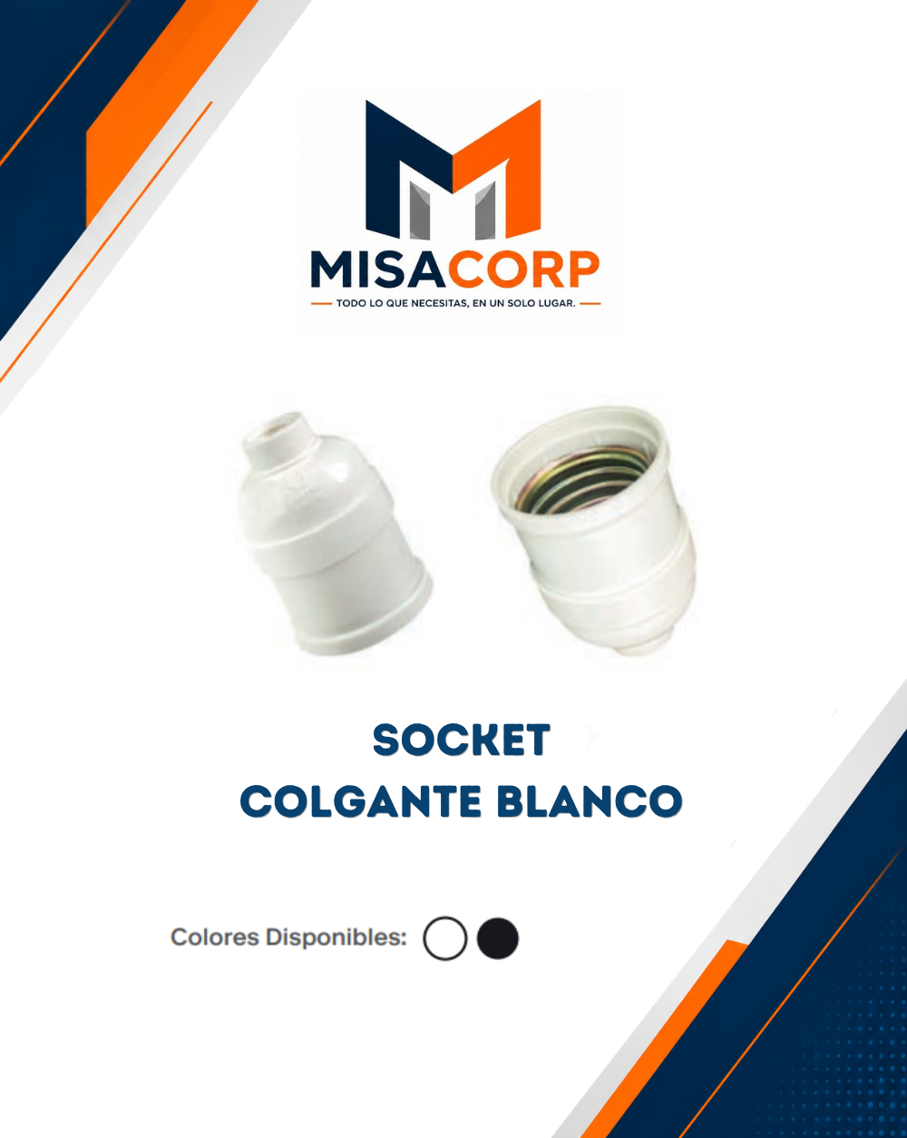 Socket Colgante Blanco