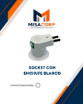 Socket Con Enchufe Blanco