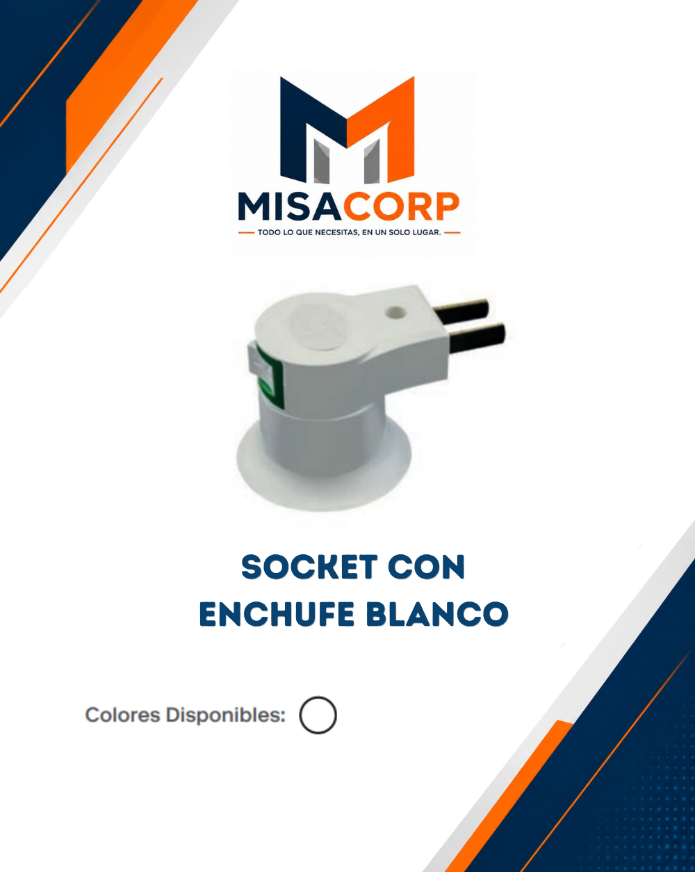 Socket Con Enchufe Blanco