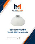 Socket Ovalado Techo Portalampara
