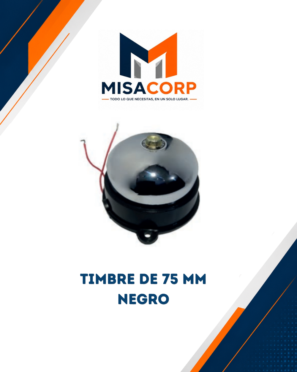 Timbre De 75 Mm Negro