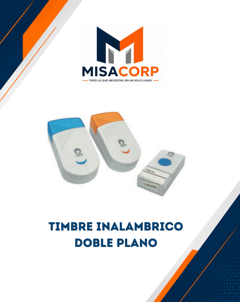 Timbre Inalambrico Doble Plano