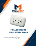Tomacorriente Doble Tierra Placa