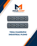 Toma Cuadruple Industrial Plomo