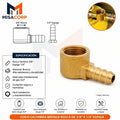CODO CACHIMBA BRONCE ROSCA DE 3/8" X 1/4" ESPIGA